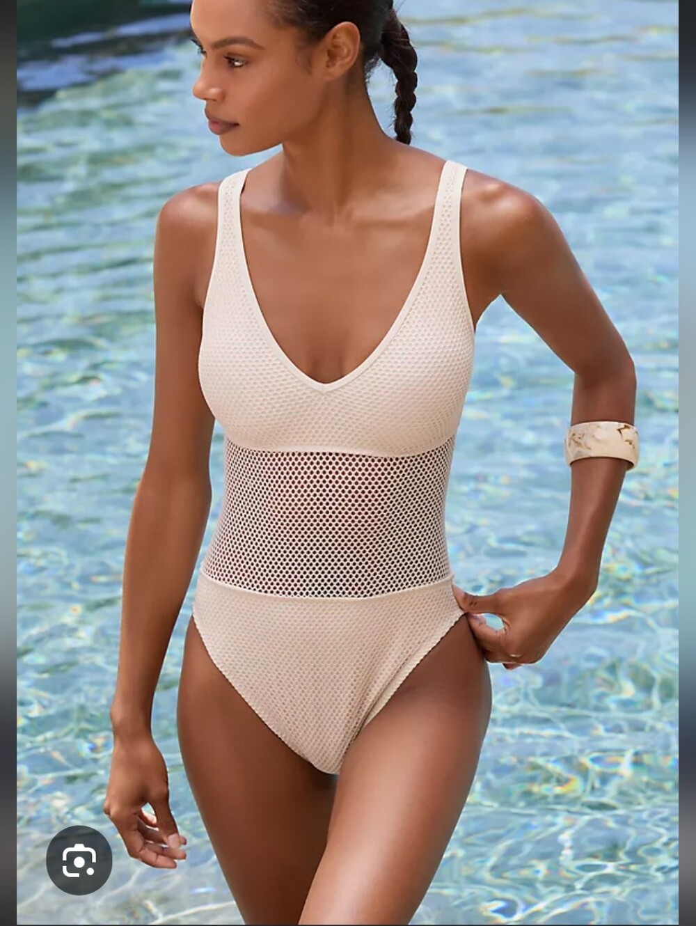 Sanctuary Scoop-Neck High-Leg One-Piece Swimsuit